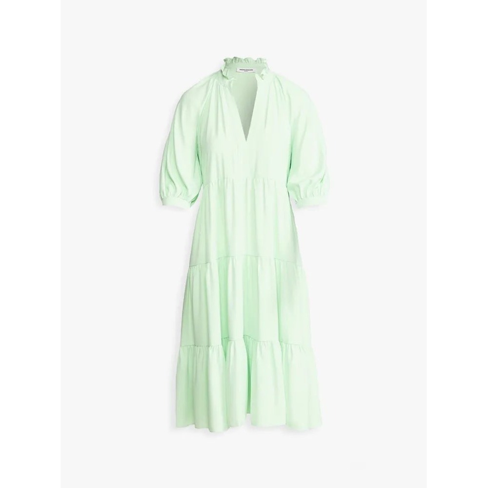 Amanda Uprichard Saffron Midi Dress in Rare Green Color Size XS Feminine Cottage